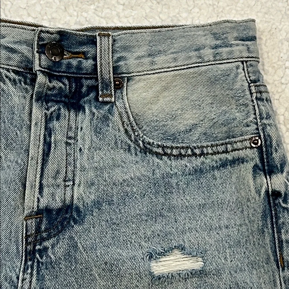 Pistola Devin High Rise Denim Shorts size 26 St. Tropez Blue Distressed